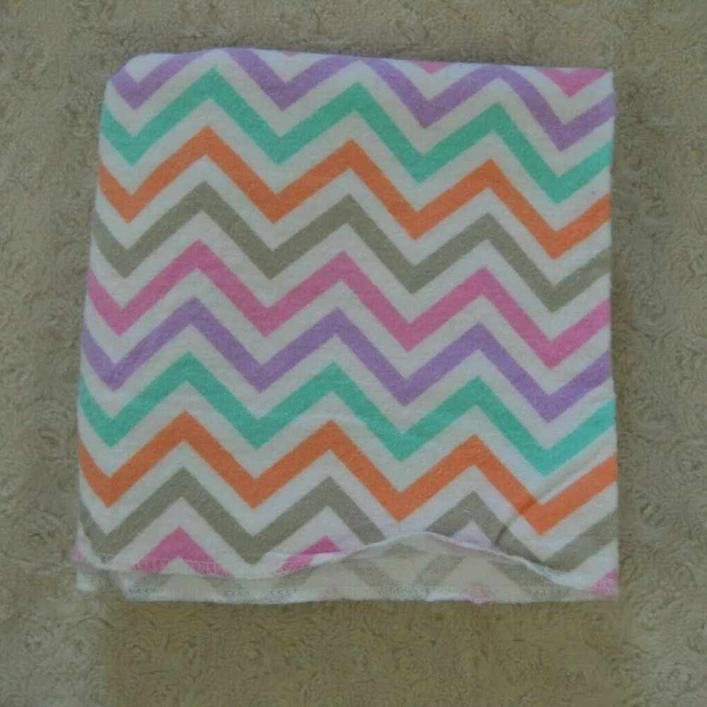 Bananafish Studio Chevron Baby Receiving Blanket Flannel Orange Purple White